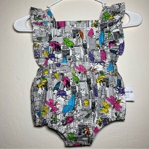 Worthy Threads Bubble Bodysuit In Bug Invasion size 12-18Months NWT